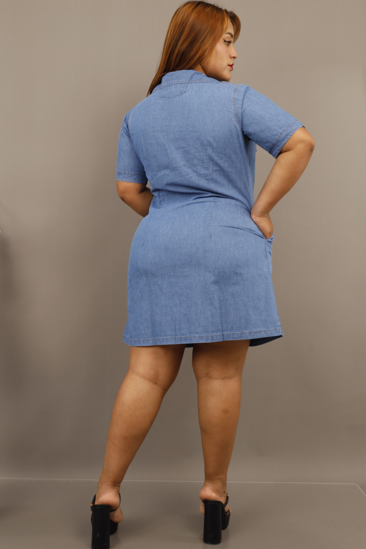 VESTIDO KIU MANGA CORTA CELESTE