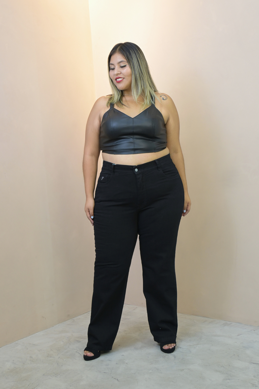 Bota Recta Alondra Negro