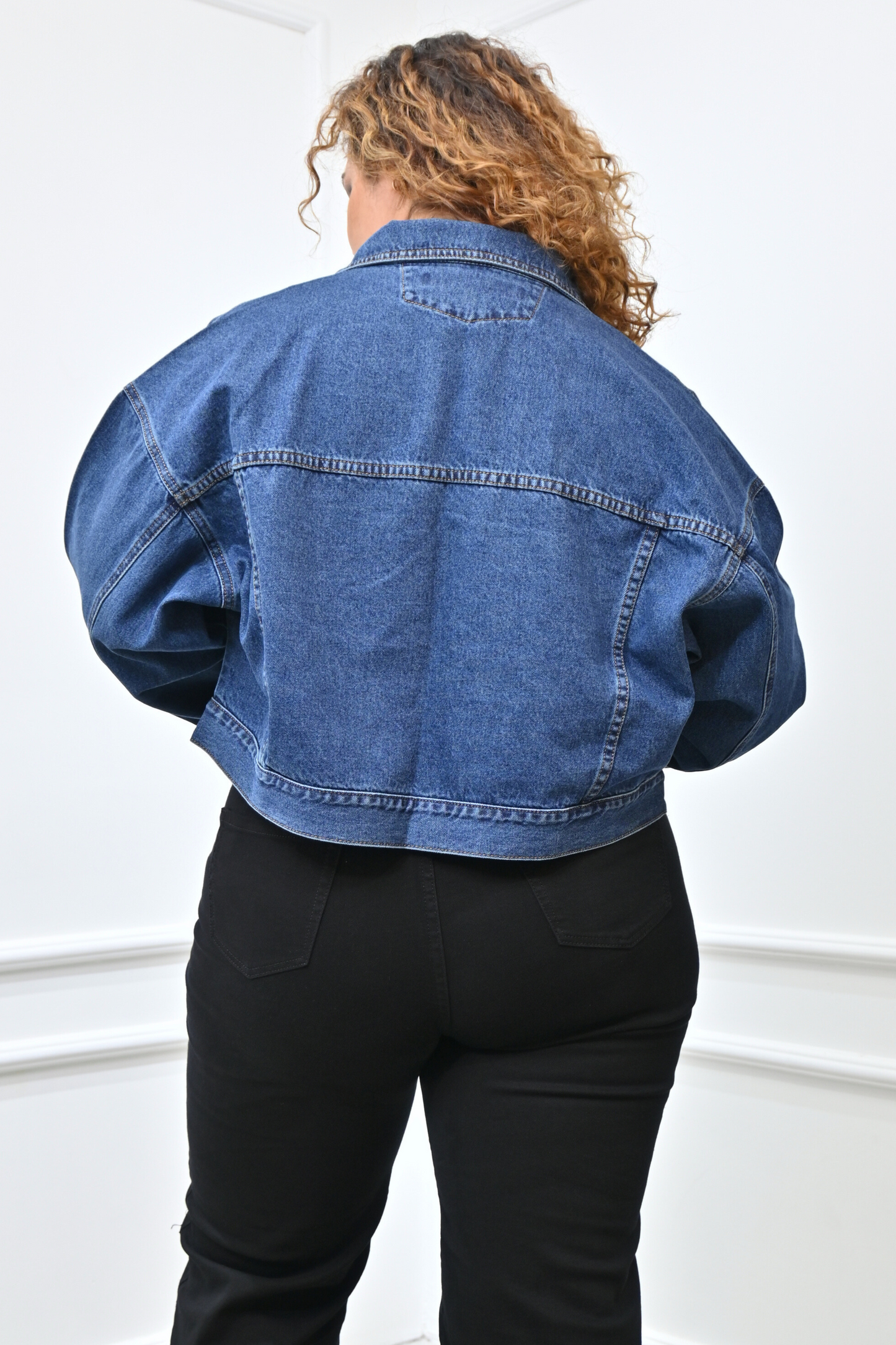Casaca Crop Sol Azul