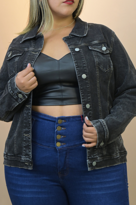 Casaca Clásica Clara Negro