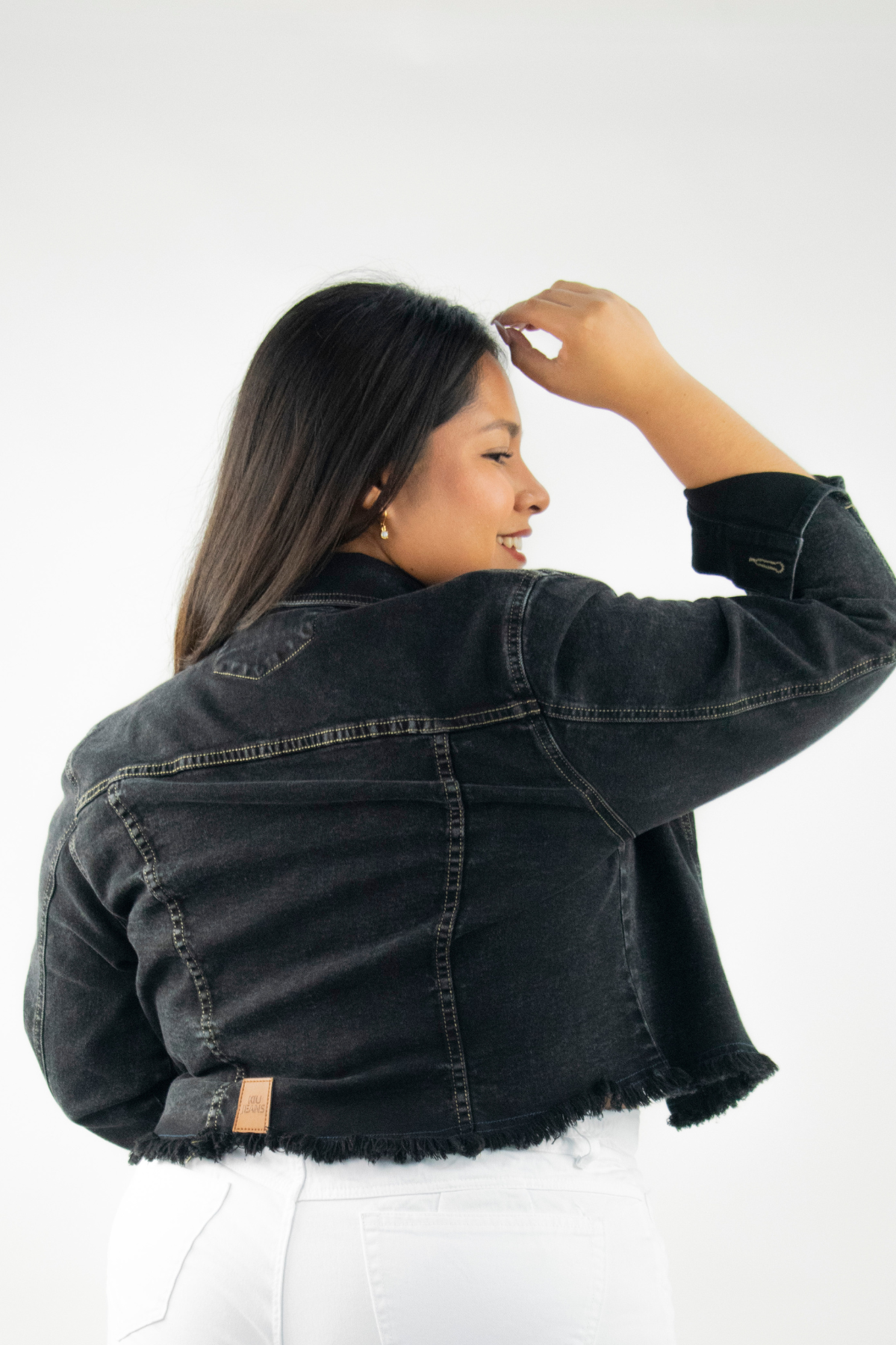 Casaca Crop Crazy Negro