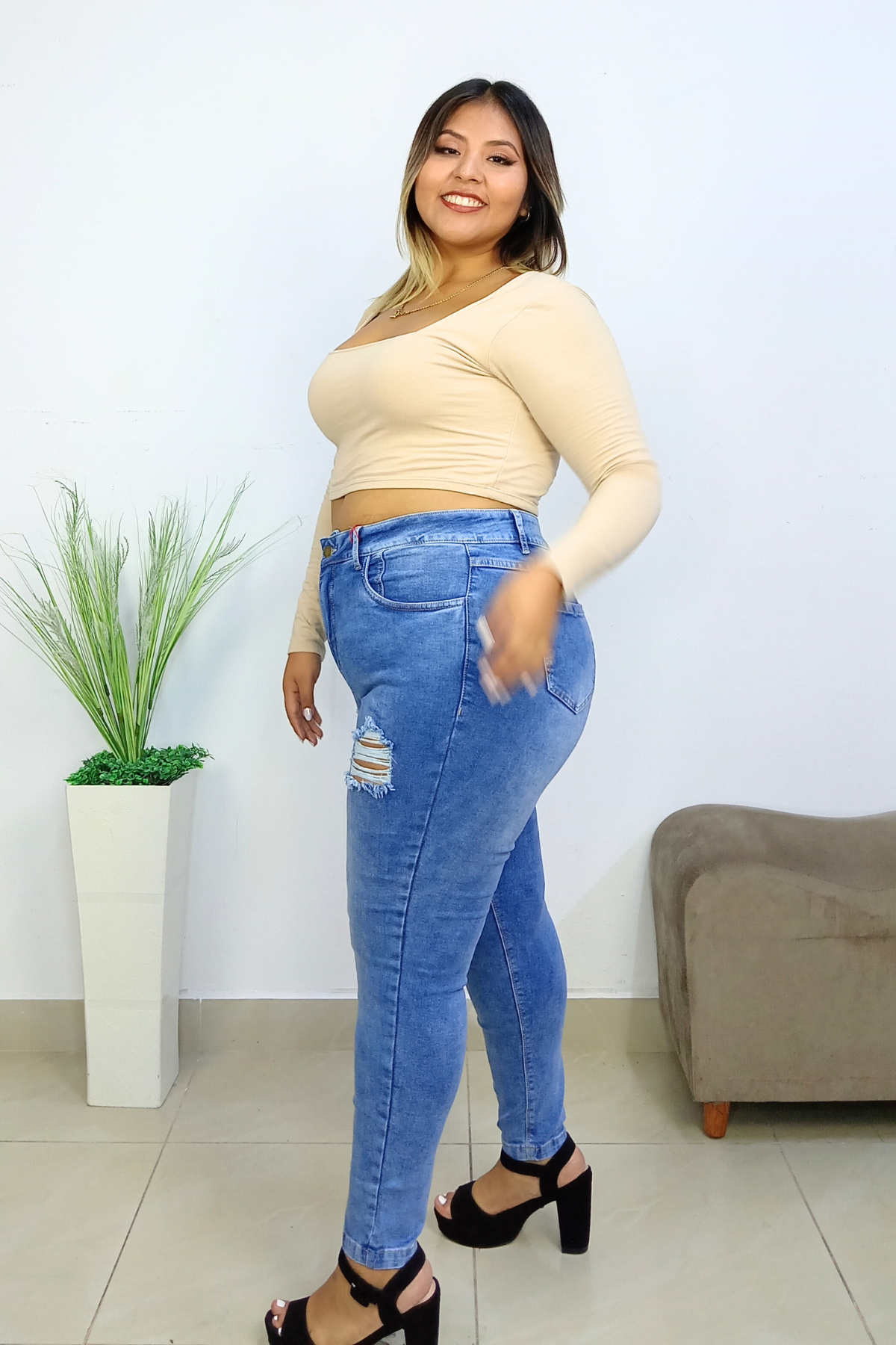 Skinny Jeans Lucia Celeste Rasgado