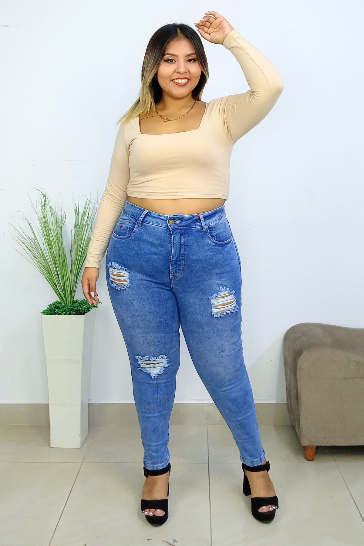 Skinny Jeans Lucia Celeste Rasgado